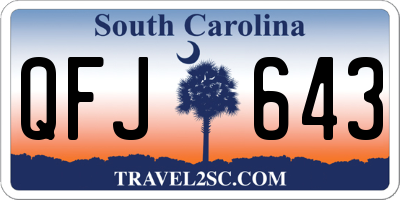 SC license plate QFJ643
