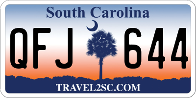 SC license plate QFJ644
