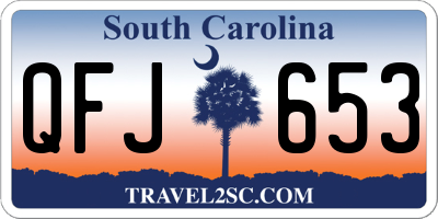SC license plate QFJ653