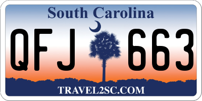 SC license plate QFJ663