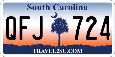 SC license plate QFJ724