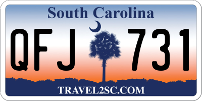 SC license plate QFJ731
