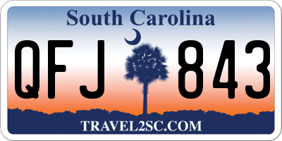 SC license plate QFJ843
