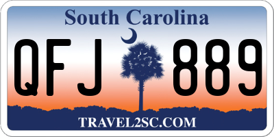 SC license plate QFJ889