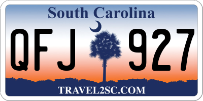 SC license plate QFJ927