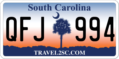 SC license plate QFJ994