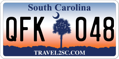 SC license plate QFK048