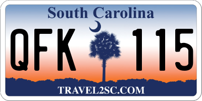 SC license plate QFK115