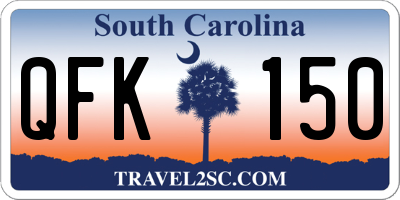 SC license plate QFK150