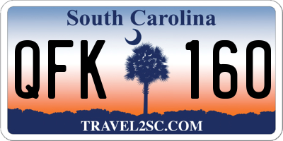 SC license plate QFK160