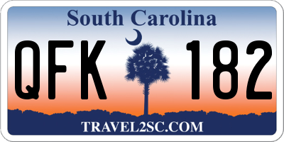 SC license plate QFK182