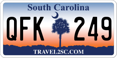 SC license plate QFK249