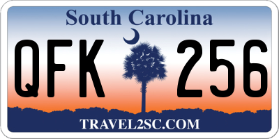 SC license plate QFK256