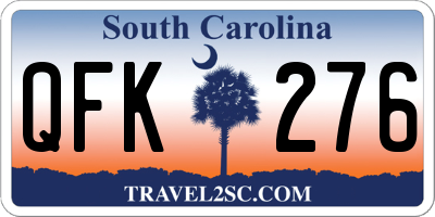 SC license plate QFK276