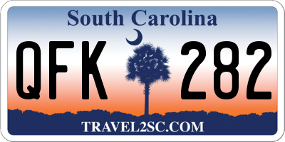 SC license plate QFK282