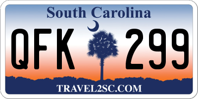 SC license plate QFK299