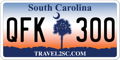 SC license plate QFK300