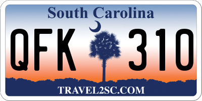 SC license plate QFK310