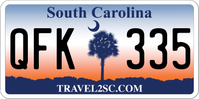 SC license plate QFK335