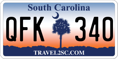 SC license plate QFK340