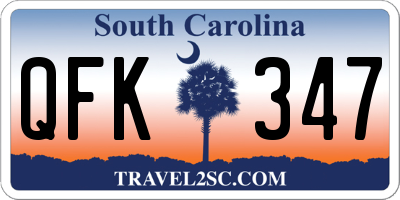 SC license plate QFK347