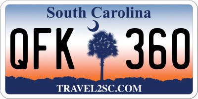 SC license plate QFK360
