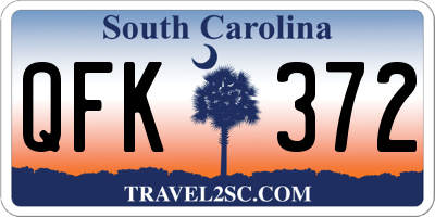 SC license plate QFK372