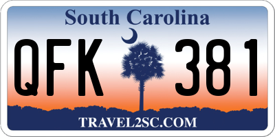 SC license plate QFK381