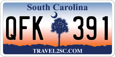SC license plate QFK391