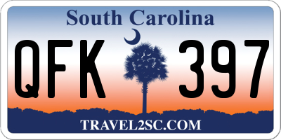 SC license plate QFK397