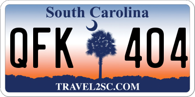SC license plate QFK404