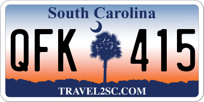 SC license plate QFK415