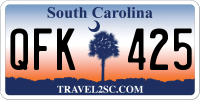 SC license plate QFK425