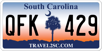 SC license plate QFK429