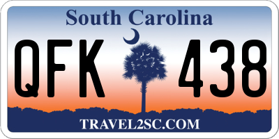 SC license plate QFK438