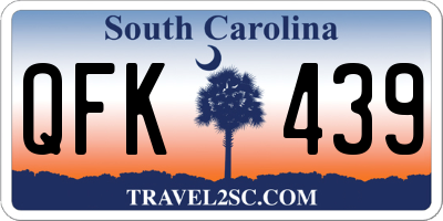 SC license plate QFK439