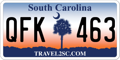 SC license plate QFK463