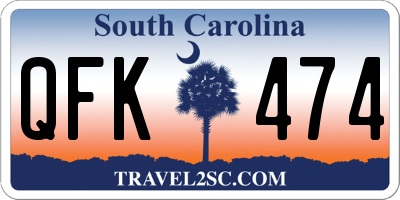 SC license plate QFK474