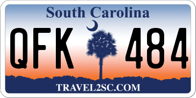 SC license plate QFK484
