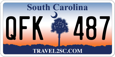 SC license plate QFK487