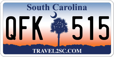 SC license plate QFK515