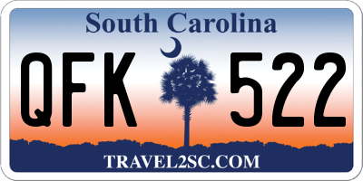 SC license plate QFK522