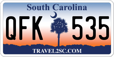 SC license plate QFK535
