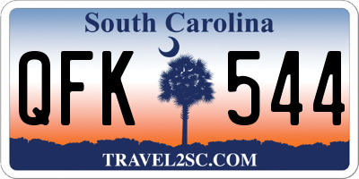 SC license plate QFK544