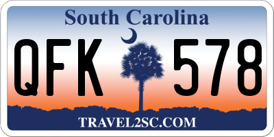 SC license plate QFK578