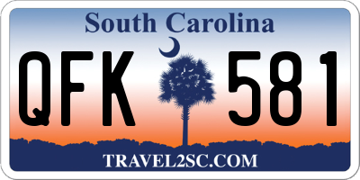 SC license plate QFK581