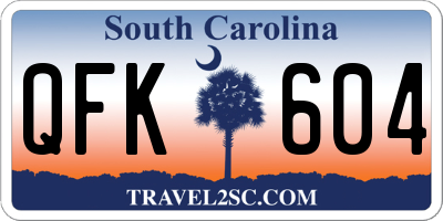 SC license plate QFK604