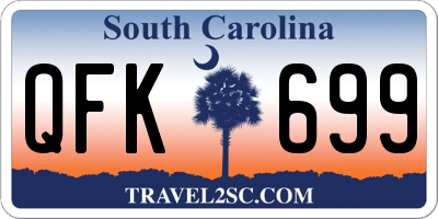SC license plate QFK699
