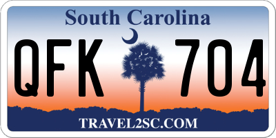 SC license plate QFK704