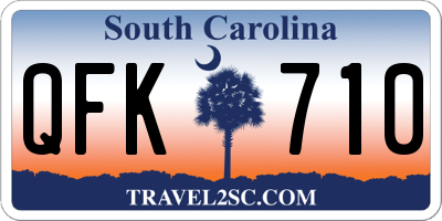 SC license plate QFK710